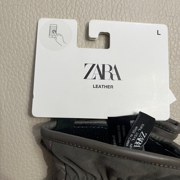 NWT - Zara Men’s Touchscreen Leather Gloves - Size L - Picture 4 of 8